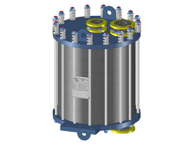 Annular groove heat exchanger with tie rods and helical springs, GAB Neumann