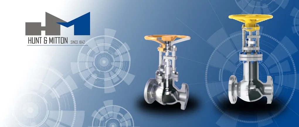 Hunt Mitton metal bellows seal globe valves