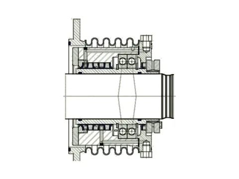 Interseal dry9000 extend seal for axial shaft expansion (drawing)
