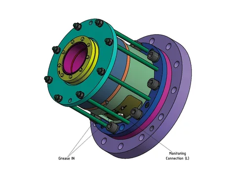 Interseal dry9000 twin dry-running cartridge seal for DIN agitators