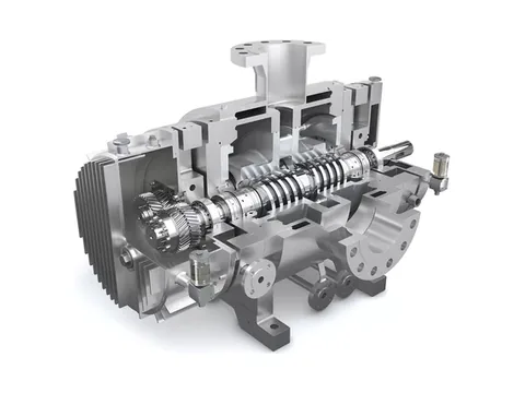Leistritz L4 twin screw pump, double volute