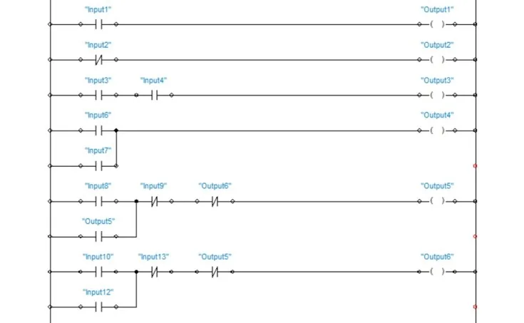 PLC ladder diagram: basic programming