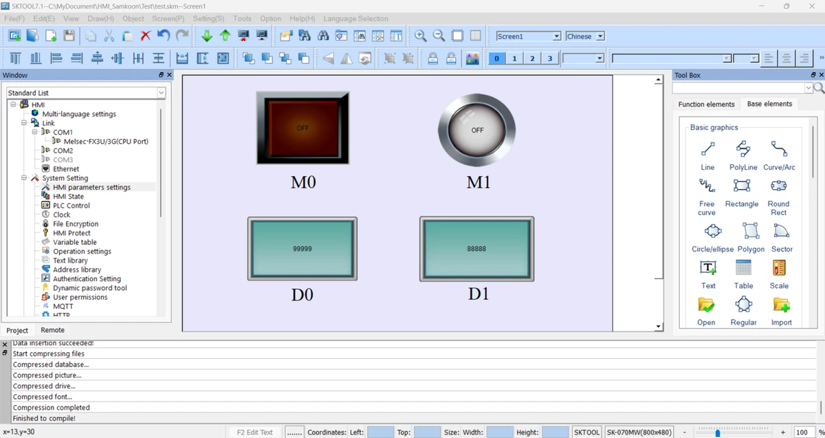 4. Ladder ของ PLC ที่ใช้ในการทดสอบ — การใช้งาน HMI ร่วมกับ PLC เบื้องต้น